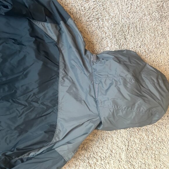 Columbia Lightweight Hooded Windbreaker Gray/Black Men’s Small - Picture 5 of 5